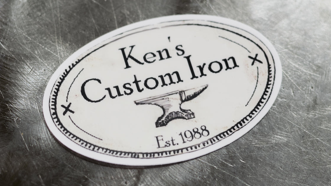 Ken's Custom Iron Logo Vinyl Decal - FREE SHIPPING