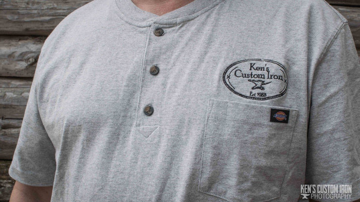 Apparel - "Ken's Custom Iron" Henley Heavyweight T-Shirt