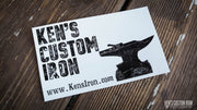 "Ken's Custom Iron" Vinyl Decal - FREE SHIPPING, Decals- Ken's Custom Iron Store, www.KensIron.com